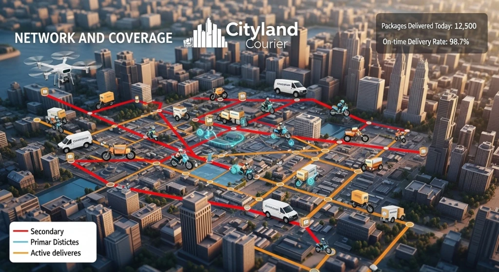 Cityland Courier Network and Coverage