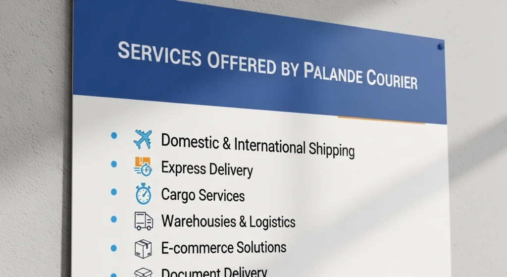Services Offered by Palande Courier